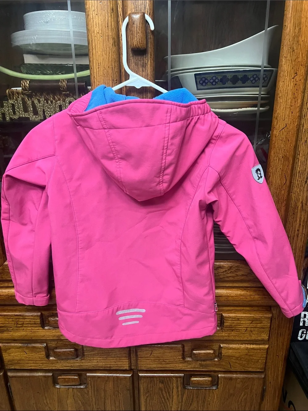 Trollkids Pink Jacket with Blue Trim